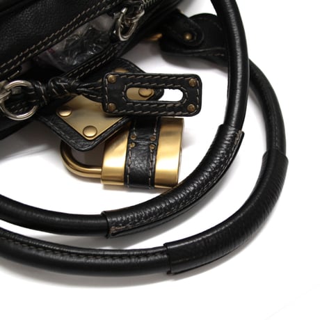 Chloe Large Paddington Handbag Leather Black #75825