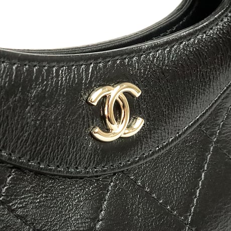 CHANEL 31 Nano Shoulder Bag Quilted Shiny Calfskin Black #20234