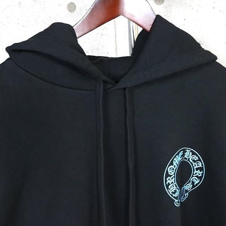 Chrome Hearts, Unused, Friends & Family Exclusive, Blue Glitter Floral Cross Pullover Hoodie #103730