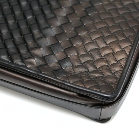 BOTTEGA VENETA Briefcase Intrecciato Mirage Leather Black #76391