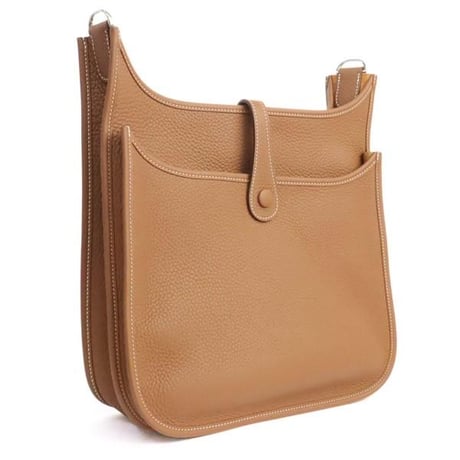 HERMES Evelyne III PM Shoulder Bag Epsom Leather Gold #19666