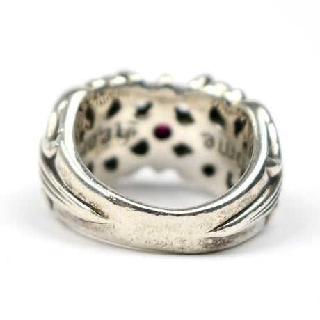 Chrome Hearts K&T 1P Ruby Ring #31620