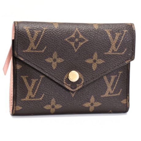 Louis Vuitton Victorine Wallet Monogram Canvas Rose Ballerine M62360 #75677