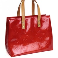 Louis Vuitton Reade PM Handbag Monogram Vernis Rouge M91990 #76461