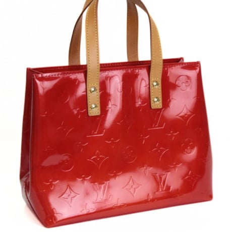 Louis Vuitton Reade PM Handbag Monogram Vernis Rouge M91990 #76461