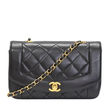 CHANEL Diana 22 Small Flap Bag Quilted Lambskin Black ＃76527