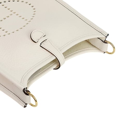 HERMES Evelyne TPM Shoulder Bag Taurillon Clemence Leather Nata #19868