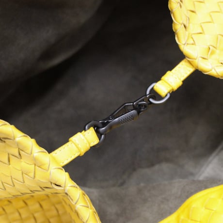BOTTEGA VENETA Cesta Tote Bag Intrecciato Leather Yellow #76047