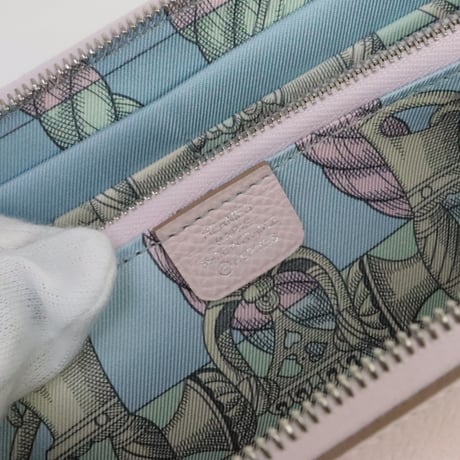 HERMES Azap Long Silk'In Wallet Epsom Leather Mauve Pale #20348