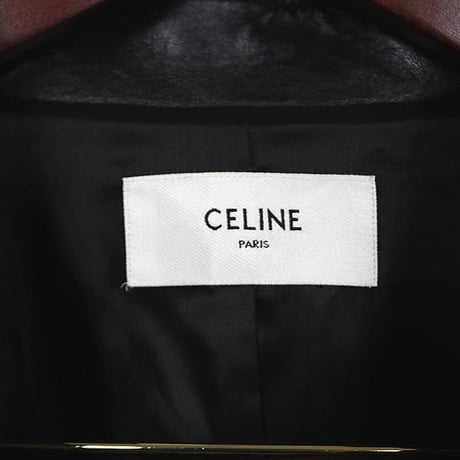 CELINE Brand New by Hedi Slimane 22AW Rhinestone Leopard Teddy Jacket #31582