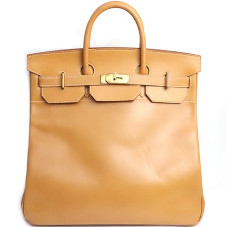 HERMES Haut a  Courroies HAC 40 Handbag Vache Hunter Leather Natural ＃19511