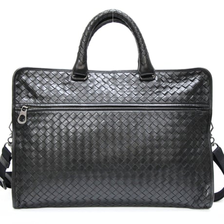 BOTTEGA VENETA Briefcase Intrecciato Leather Black #76211