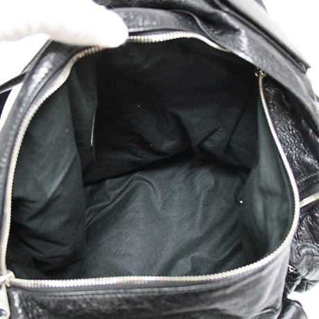 BALENCIAGA Large Superbusy Sling Bag Leather Black #76780