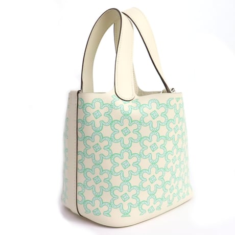 HERMES Picotin Lock Micro Handbag Veau Swift Leather Lucky Daisy #19697