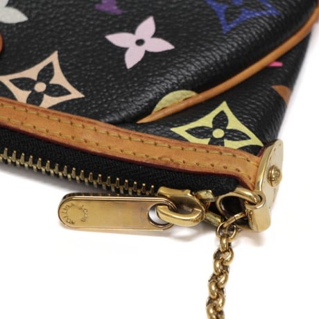 Louis Vuitton x Murakami Pochette Milla MM Pouch Monogram Multicolor Black M60097 #75422
