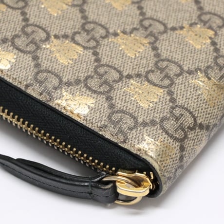 GUCCI Zip-around Wallet GG Supreme Bee Canvas #76446