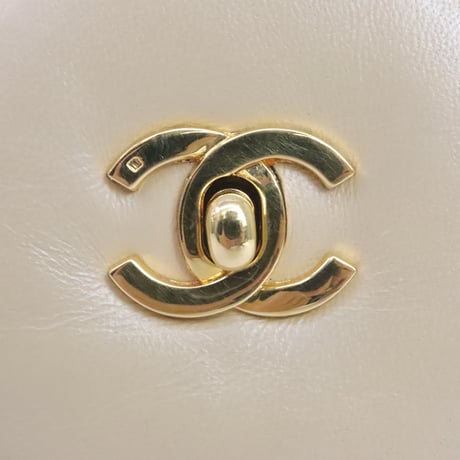 CHANEL Envelope Flap Bag Quilted Lambskin Beige ＃19841