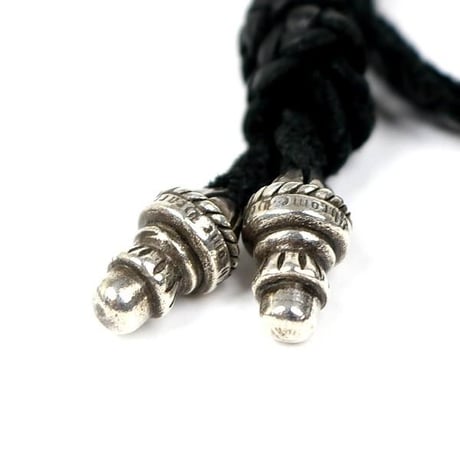 Chrome Hearts Small CH Cross Leather Brade Necklace #31618