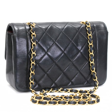 CHANEL Diana 22 Small Flap Bag Quilted Lambskin Black ＃75619