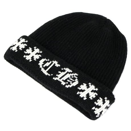 CHROME HEARTS Beanie Big Daddy Cashmere Black #103748