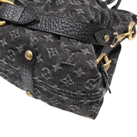 Louis Vuitton Neo Cabby MM Shoulder Bag Monogram Denim Black M95351 #76631