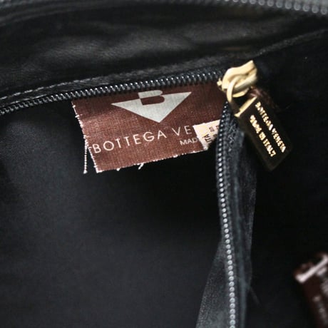 BOTTEGA VENETA Shoulder Bag Intrecciato Leather Black #75893