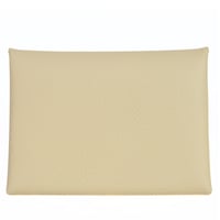 HERMES Calvi Duo Coin Purse Epsom Leather Vanilla #20298