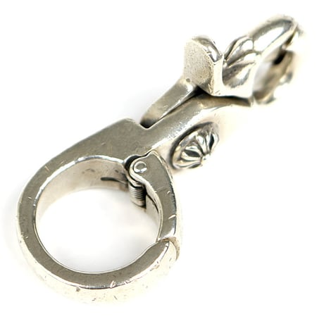 Chrome Hearts Quick Clip Cross Ball Keychain Keyring #31777