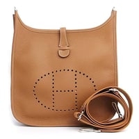 HERMES Evelyne III PM Shoulder Bag Epsom Leather Gold #19666