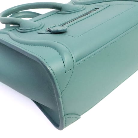 CELINE Nano Luggage Tote Bag Leather Light Blue #19530
