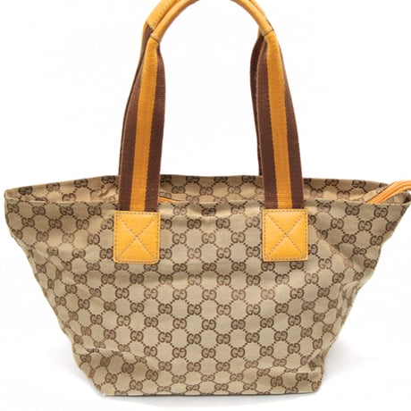 GUCCI Mini Tote Bag GG Canvas Beige Yellow #76405