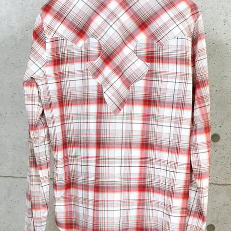 Chrome Hearts Large Leather Cross Patch Flannel Shirt #31595