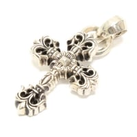 Chrome Hearts XS Filigree Cross Pendant with Bale Silver #32065