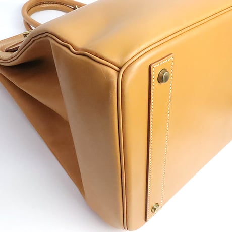 HERMES Haut a  Courroies HAC 40 Handbag Vache Hunter Leather Natural ＃19511