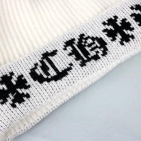 CHROME HEARTS Beanie Big Daddy Cashmere White #103749
