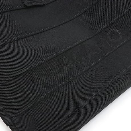 Salvatore Ferragamo Beach Tote bag Canvas Black ＃19701