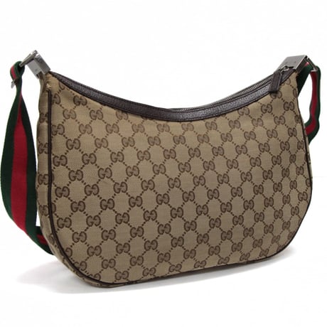 GUCCI Sherry Line Crossbody Shoulder Bag GG Canvas Beige Brown #76463