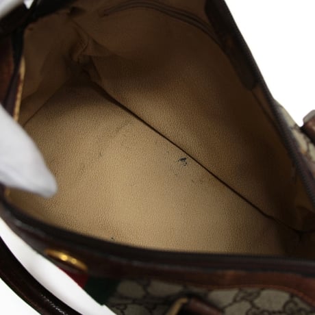 GUCCI Mini Bowling Bag GG Canvas Beige #76205