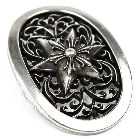Chrome Hearts Old Classic Oval Star Belt Buckle #31878
