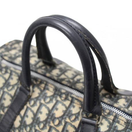 Christian Dior Boston Bag Oblique Canvas Navy #76158