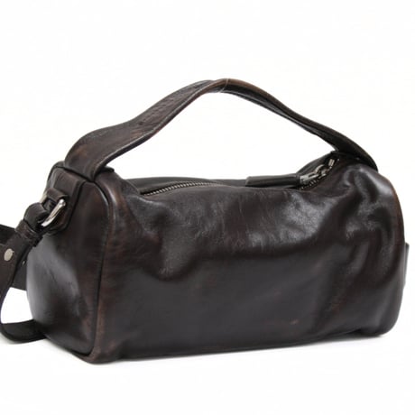 PRADA Runway Shoulder Bag Nappa Leather Dark Brown #76183