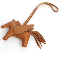 HERMES Pegasus Rodeo PM Bag Charm Agneau Milo Gold ＃20013
