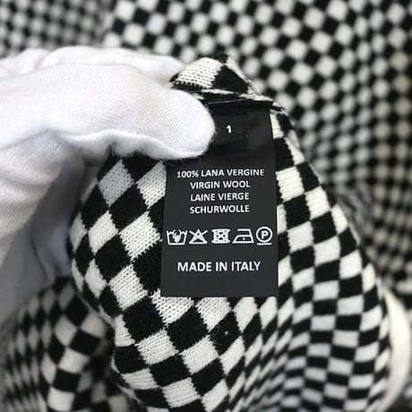 Raf Simons Brand-New Checkered Zip Knit Hoodie #31454