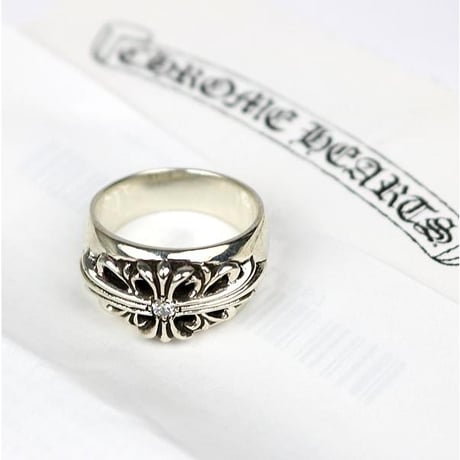 Chrome Hearts Floral Cross Ring 1P Diamond #103859