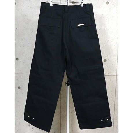 Chrome Hearts Brand New Street Sweeper Cross Button Black Denim Pants #103949
