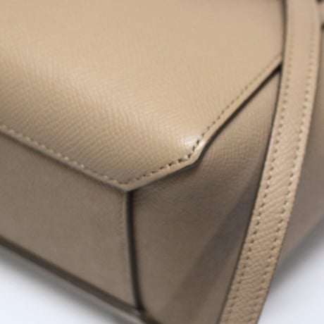 CELINE Nano Belt Shoulder Bag Leather Beige #76135