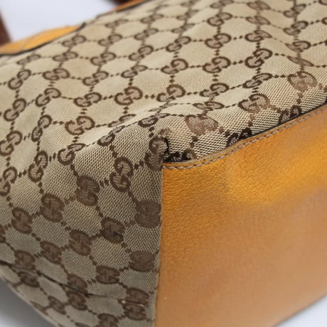 GUCCI Mini Tote Bag GG Canvas Beige Yellow #76405