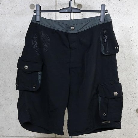 Chrome Hearts Horseshoe Cross Button Dagger Zip Swim Shorts #103918