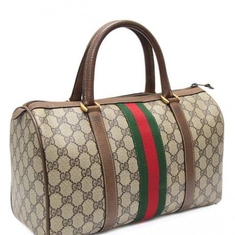 GUCCI Sherry Line Mini Boston Bag GG Canvas Beige Brown #76602
