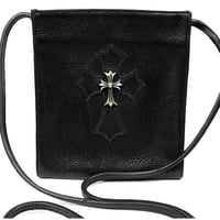 Chrome Hearts CH Cross Patch Square Pocket Leather Shoulder Bag #104262